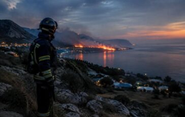 Incendio a Castellammare del Golfo: abitazioni evacuate e soccorsi