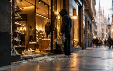 Milano, Duomo sotto assedio: giovani incappucciati sfondano negozi