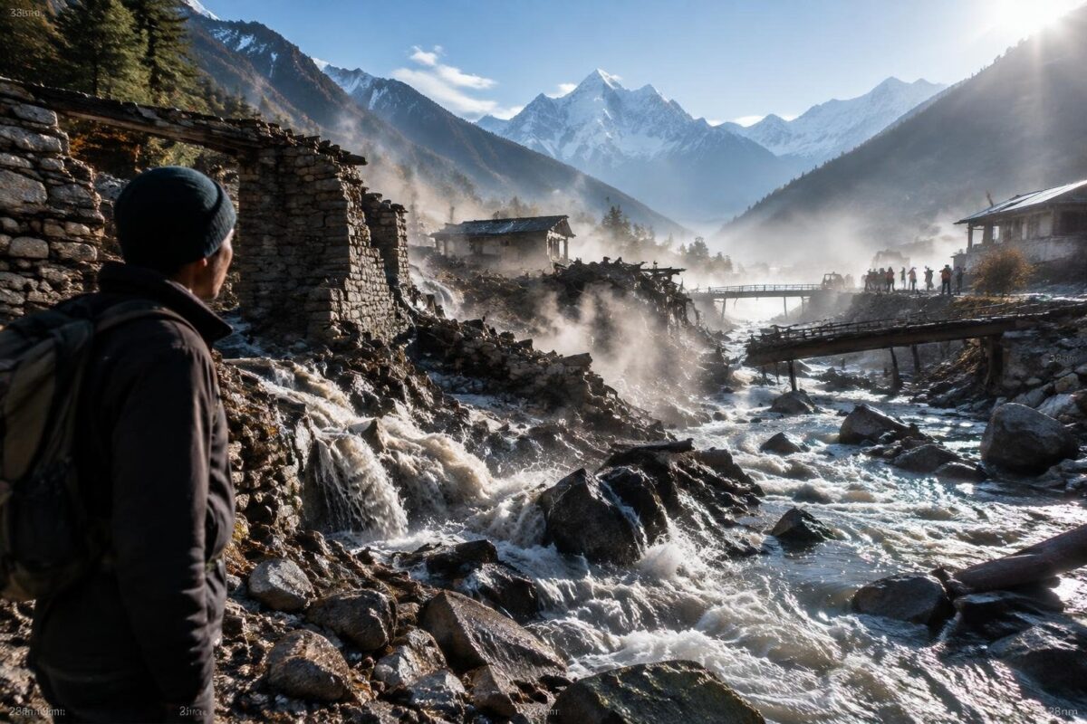 Rottura di un lago glaciale in Bhutan provoca inondazioni lampo