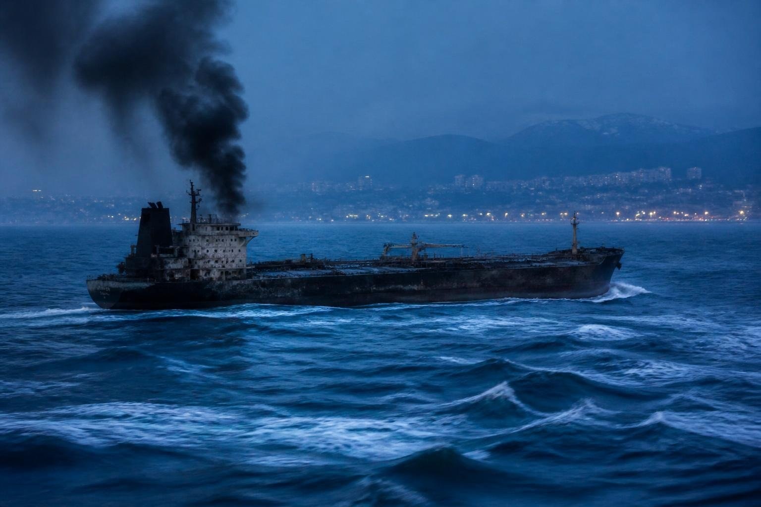 Tanker colpito da drone: fumo nero su Sochi e divieto di balneazione