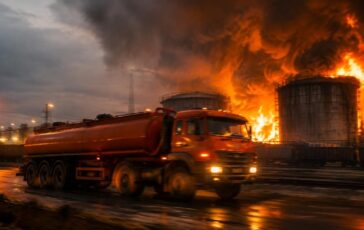 Terminale di Rostov-on-Don in fiamme, incendio al terzo giorno