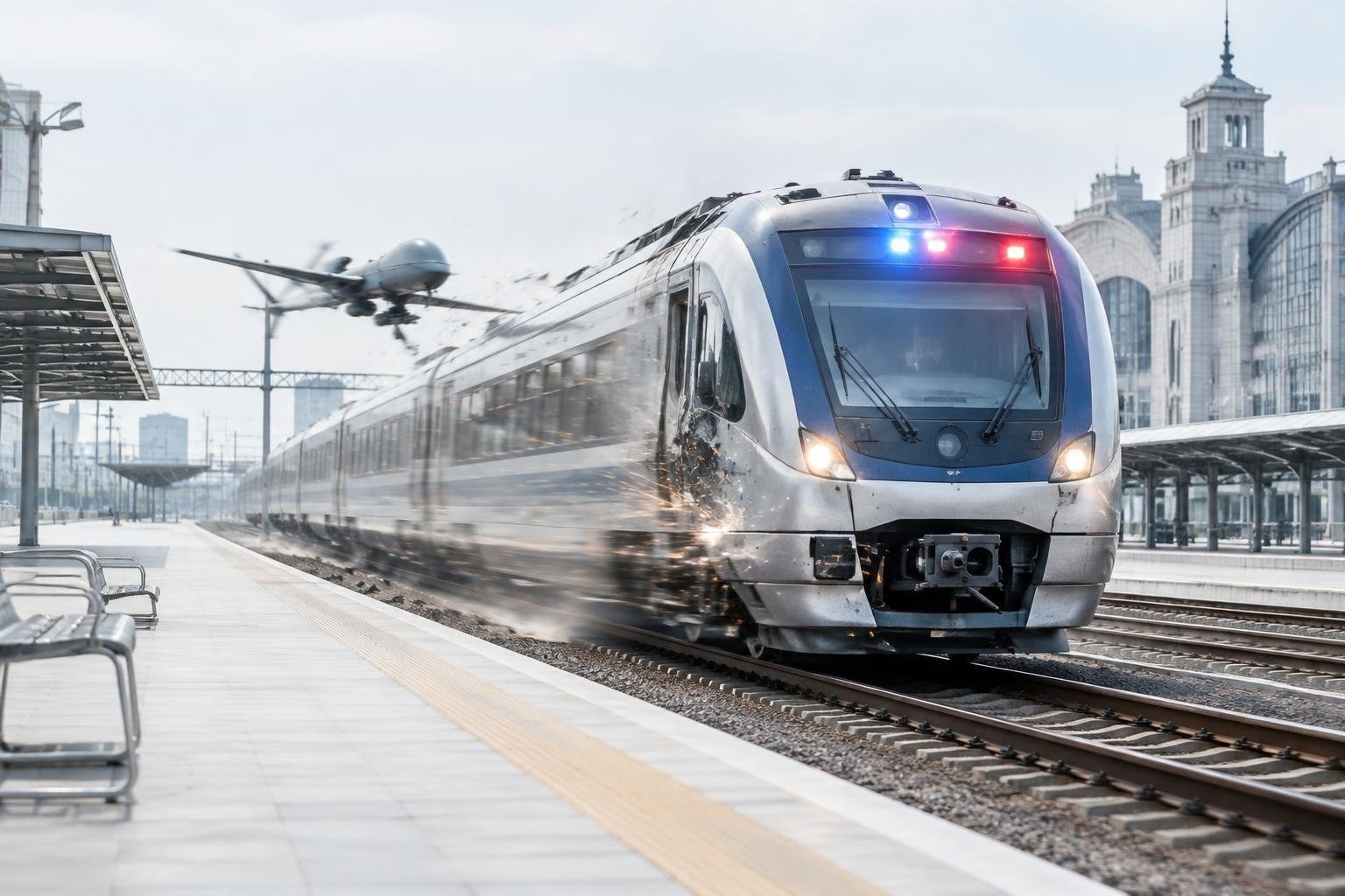 Treno colpito da drone russo a Dnipro: 13 vittime e condanna italiana