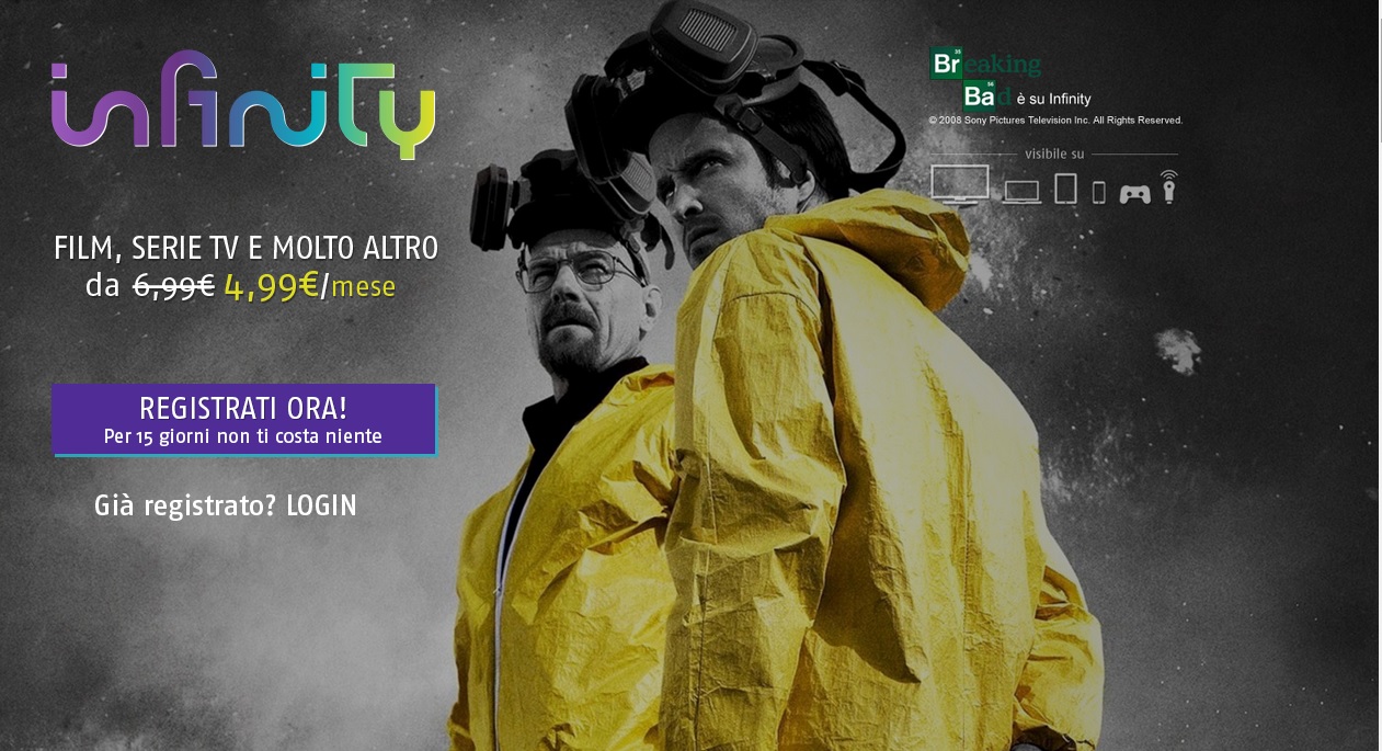 Come funziona Infinity di Mediaset?
