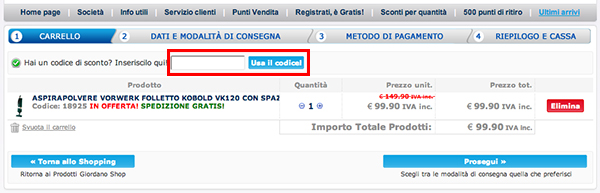 Usufruire degli sconti su Giordano Shop