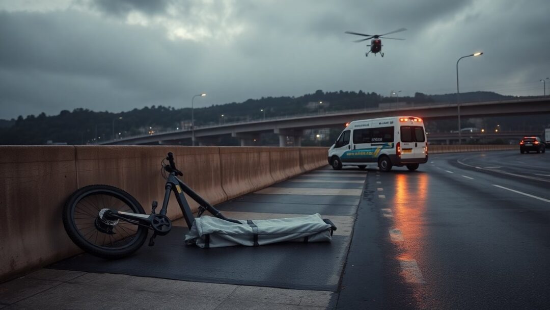 Incidente stradale a Fano: ciclista elettrico soccorso in eliambulanza
