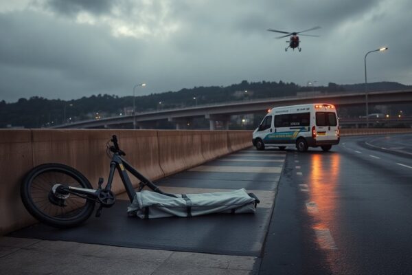 Incidente stradale a Fano: ciclista elettrico soccorso in eliambulanza