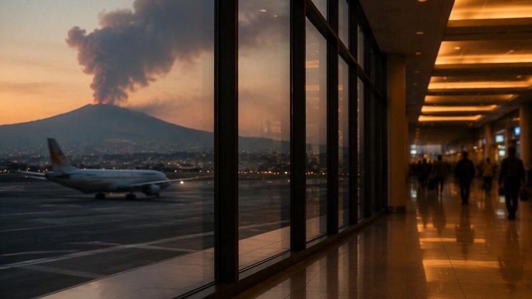 Voli cancellati a Catania: l'eruzione dell'Etna paralizza il traffico aereo