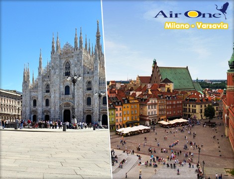 Sconti Milano per volo Milano – Varsavia