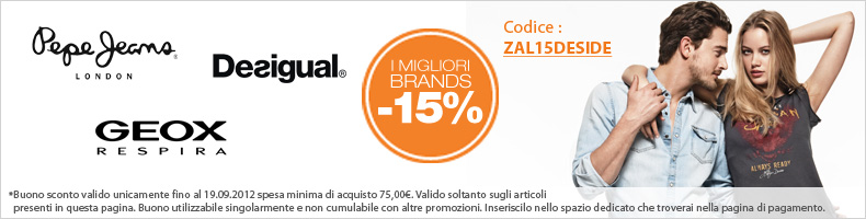 Sconti da 15% su prodotti Geox e Desigual per tutte fashioniste! Solo con Zalando!