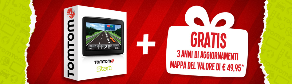 Aggiornamento gratis mappe con l’acquisto di un prodotto TomTom