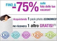 Sviluppo foto vacanze sconto 75% mypix
