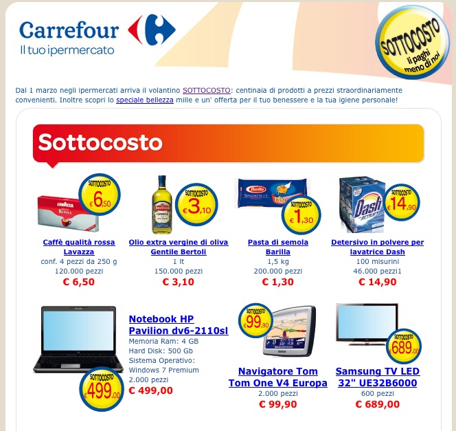 Carrefour – Offerte sottocosto fino al 10 Marzo