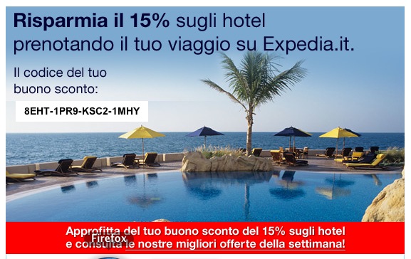 Coupon sconto Expedia