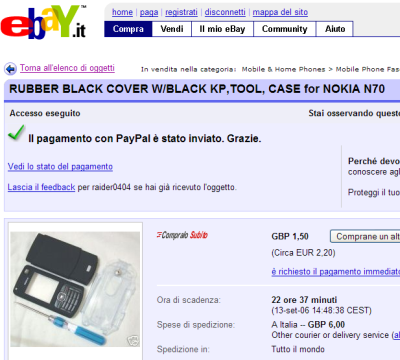 Acquisti su eBay