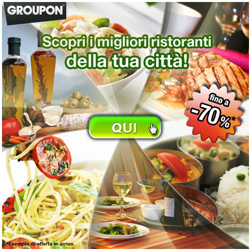 Sconti fino al 70% per i migliori ristoranti della tua citta
