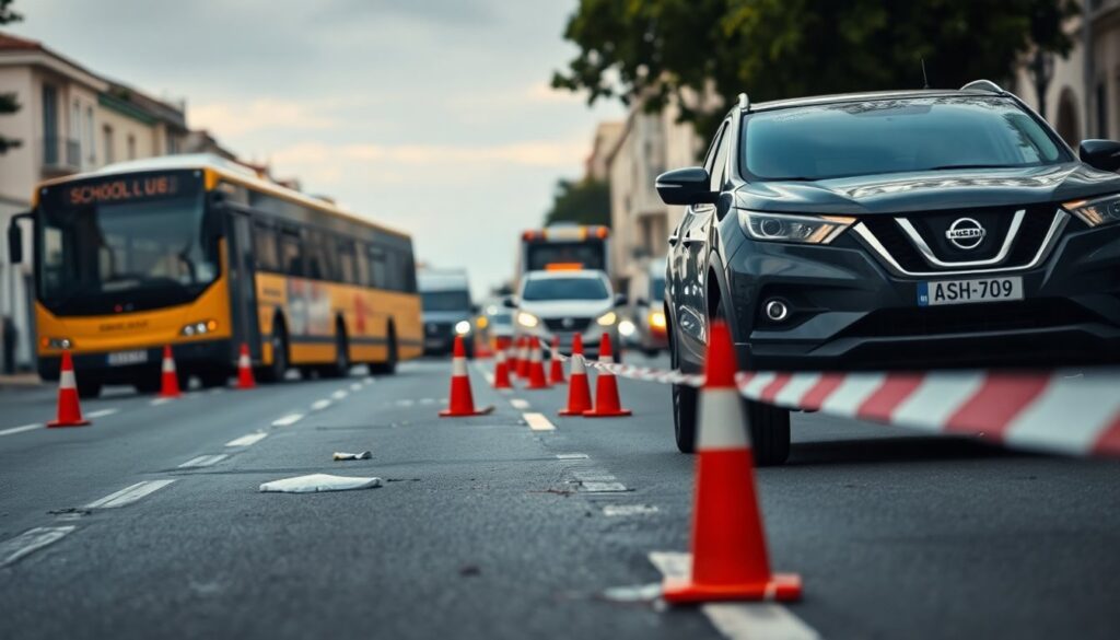 Incidente a Mazara del Vallo: scuolabus ribaltato dopo l’impatto con una Nissan Qashqai