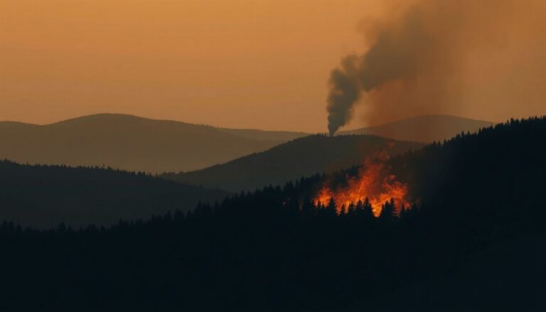 Incendio boschivo rilevato a 56,7 km da Palermo
