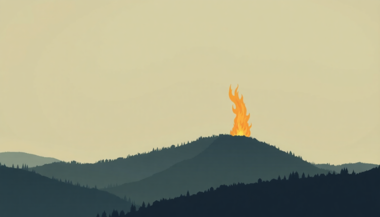 Incendio boschivo rilevato a 75 km da Palermo