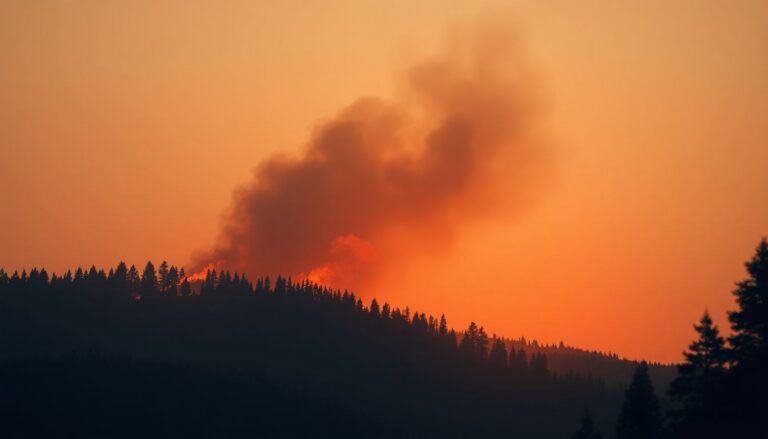 Incendio boschivo rilevato a 65,9 km da Palermo
