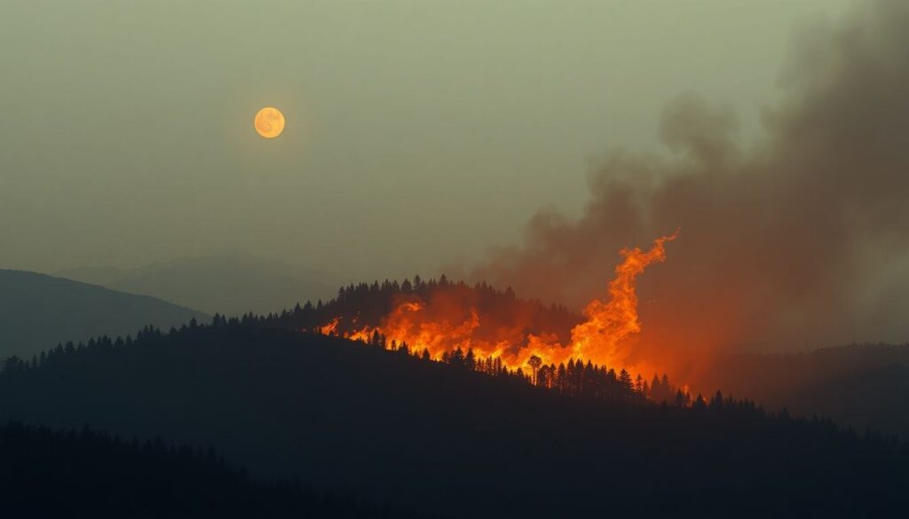 Incendio boschivo rilevato a 70 km da Palermo