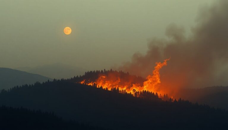 Incendio boschivo rilevato a 70 km da Palermo