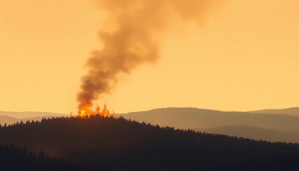 Incendio boschivo rilevato a 61,7 km da Palermo