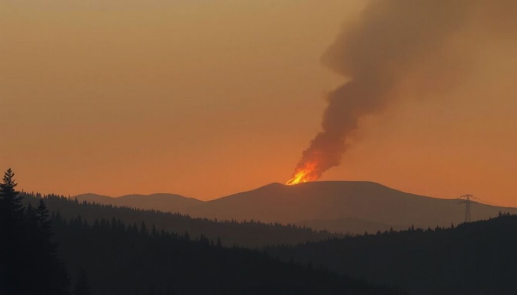 Incendio boschivo rilevato a 64,8 km da Palermo