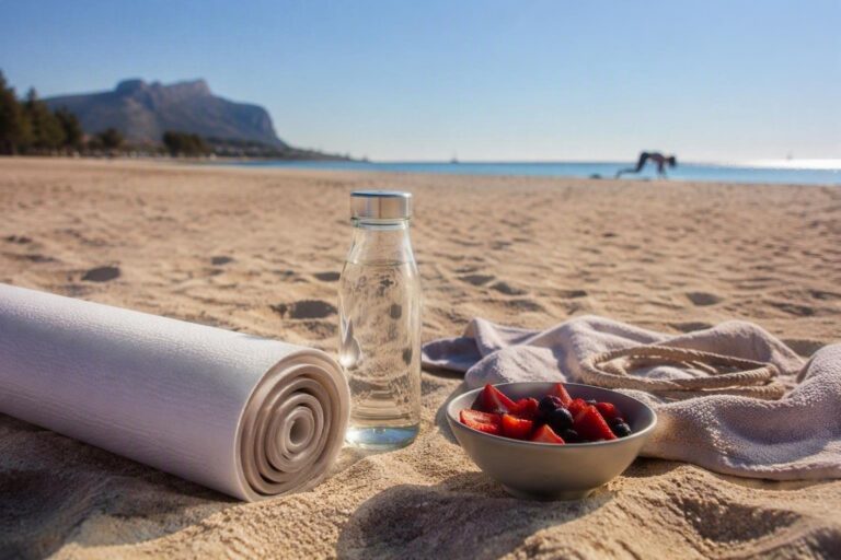 Workout in spiaggia a Palermo con routine a corpo libero e consigli anti-calore