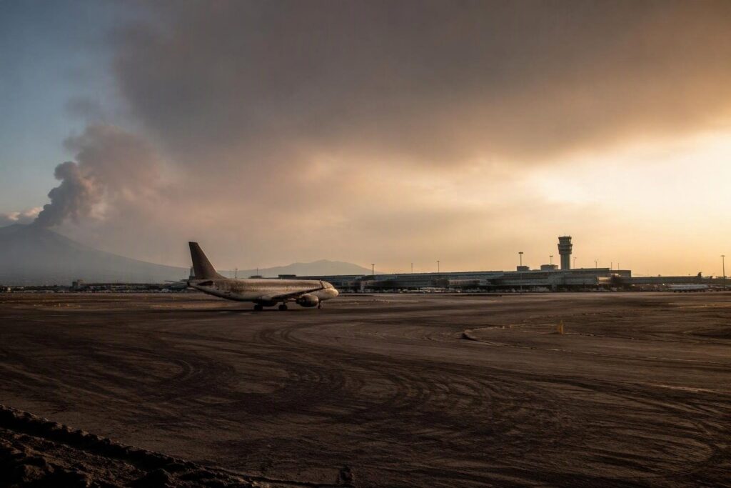 Chiusura dell’aeroporto di Catania per l’eruzione dell’Etna: caos a Palermo