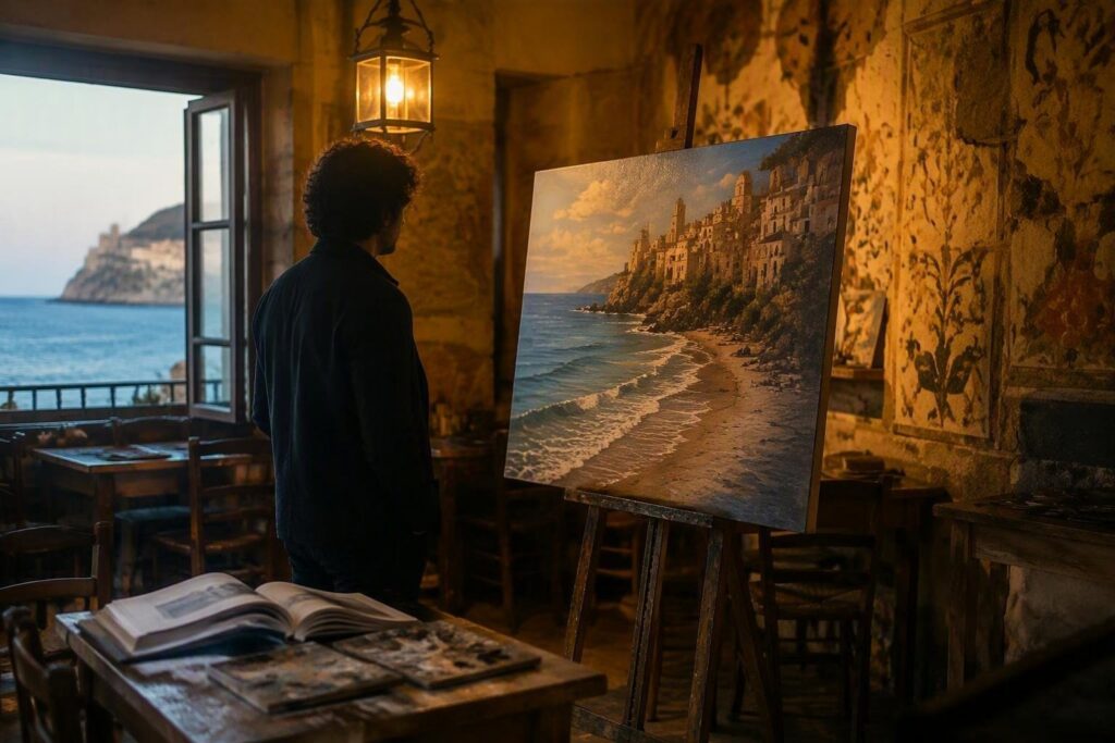 La mostra di Pippo Forte al Caffè Letterario di Cefalù