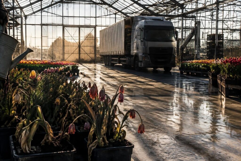 FlorGuarino subisce danni: fiori bloccati e ordini cancellati