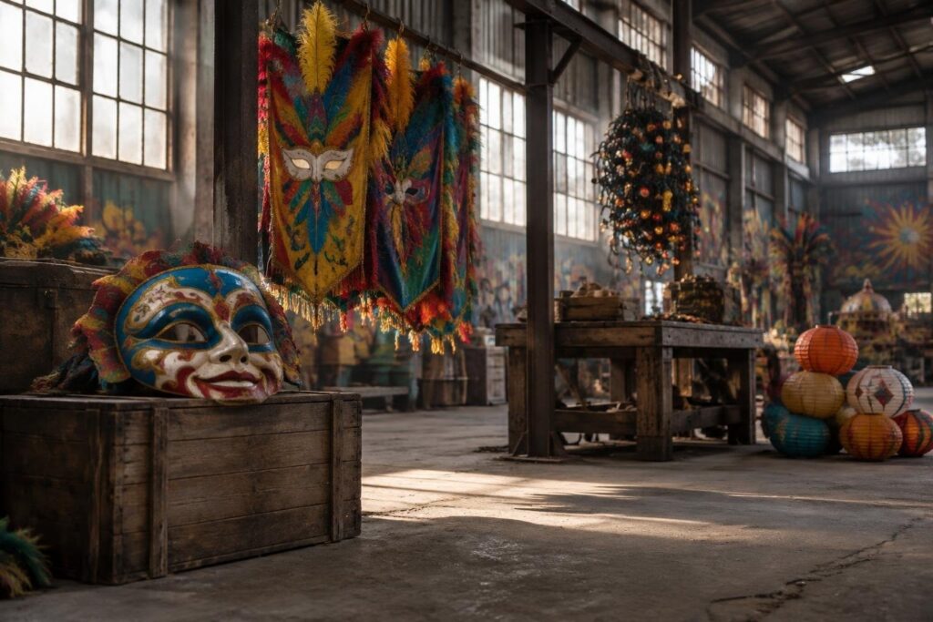 Proposta di palco metallico per gruppi carnevaleschi a San Gavino