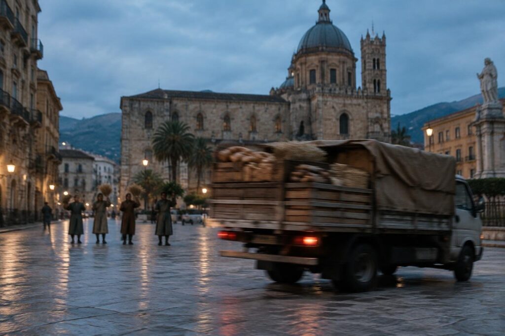 Protesta a Palermo: regalano grano, chiedono gasolio a 40 cent