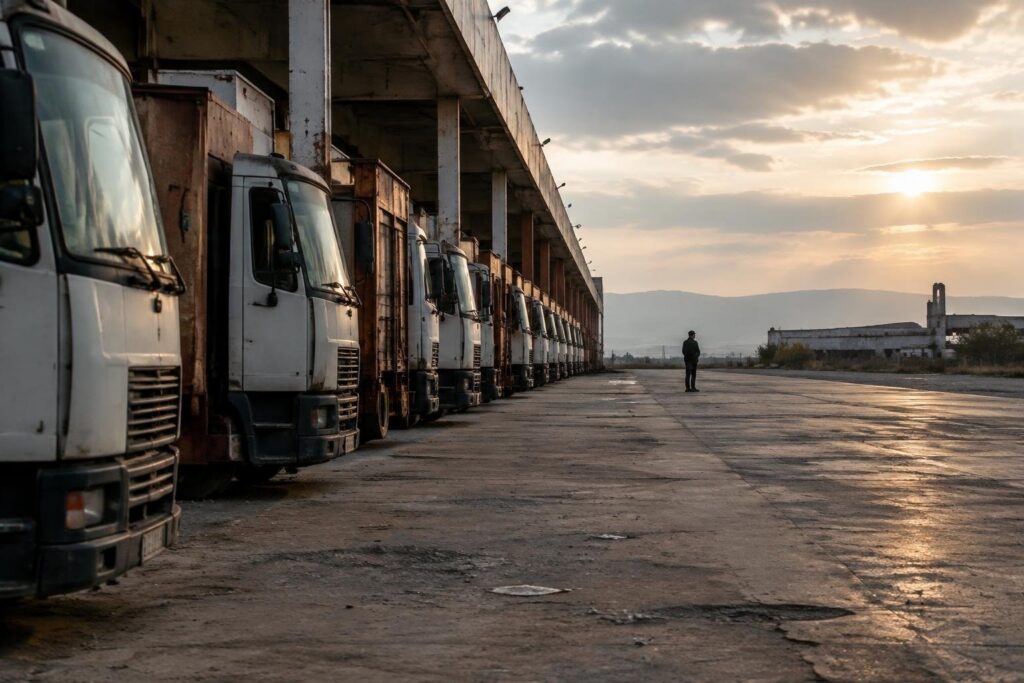 Tir fermi in Sicilia, sit-in calabrese: protesta per il caro gasolio