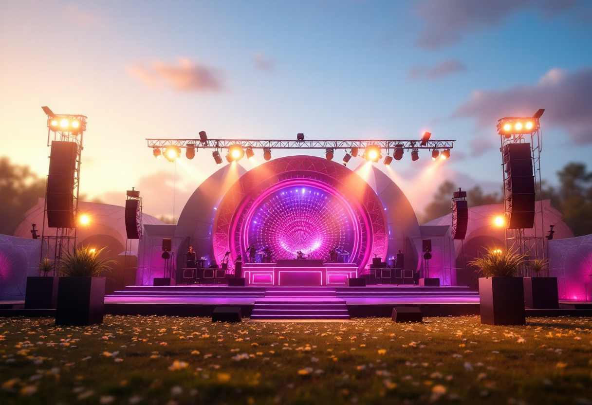 Immagine del Festival di Sanremo 2025 con artisti sul palco