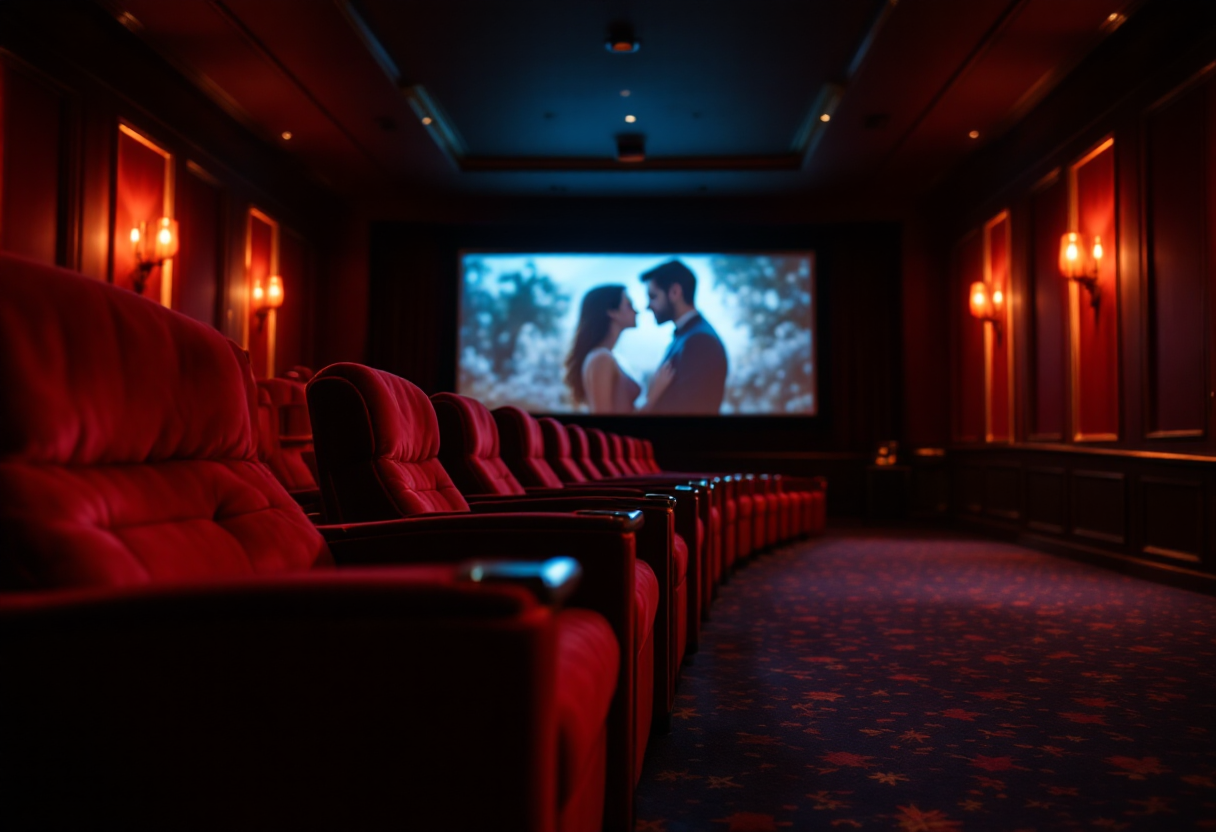 Scena romantica da un film iconico d'amore