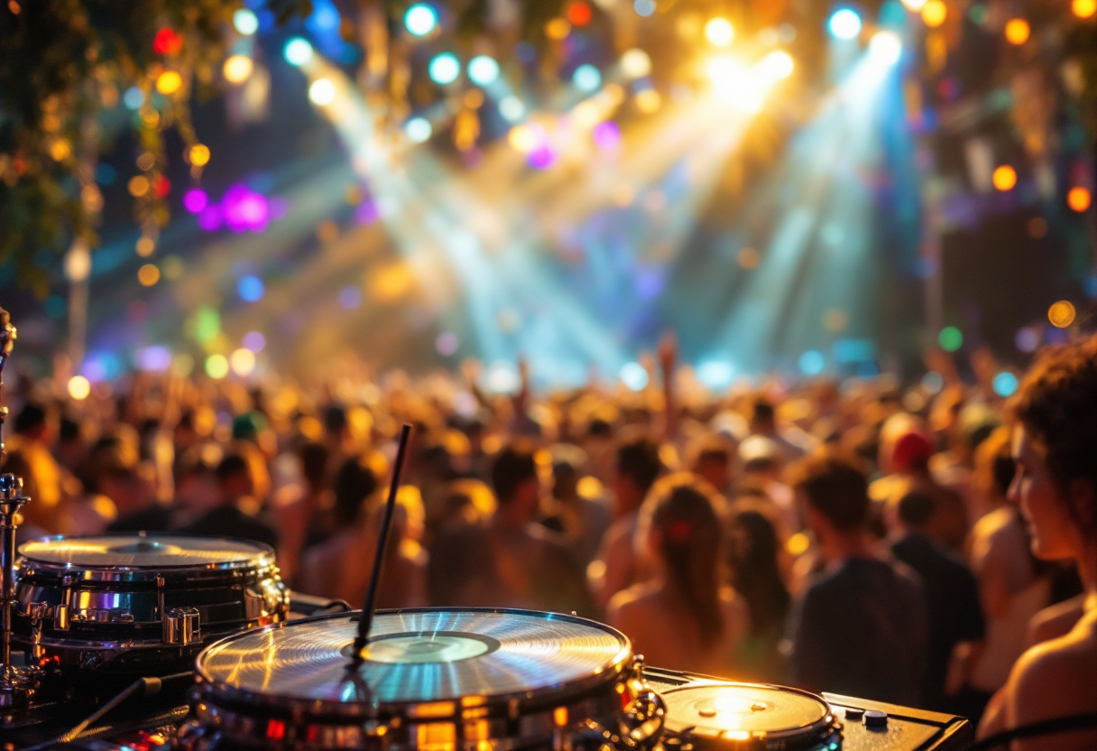 Immagine del Festival di Sanremo 2025 con moda e musica