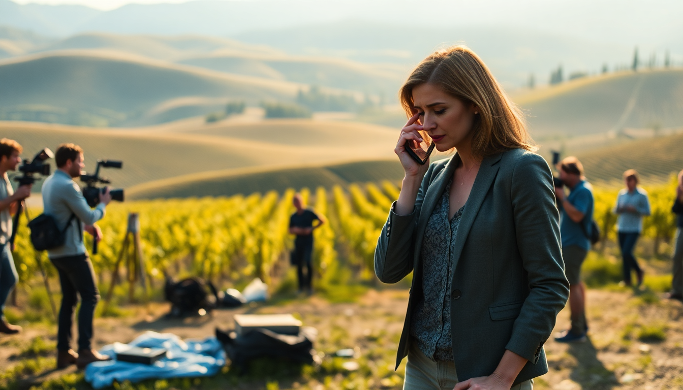 Elisa Isoardi derubata durante le riprese in Toscana