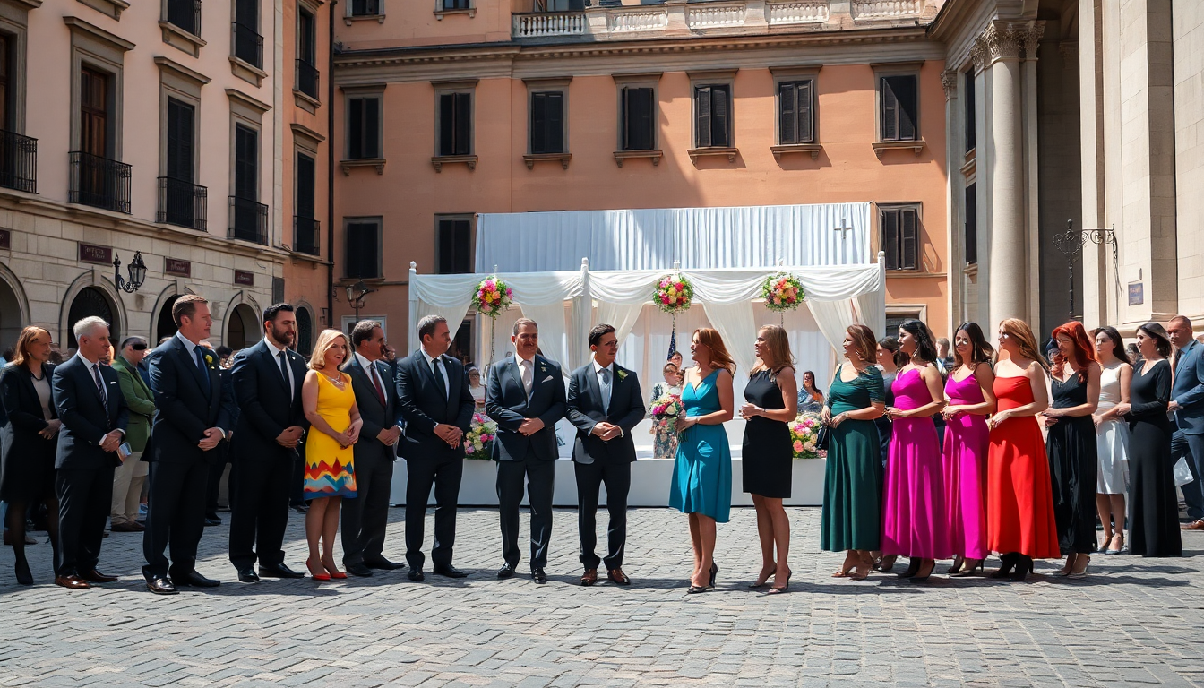 Cerimonia storica a Roma: moda e momenti dignitosi