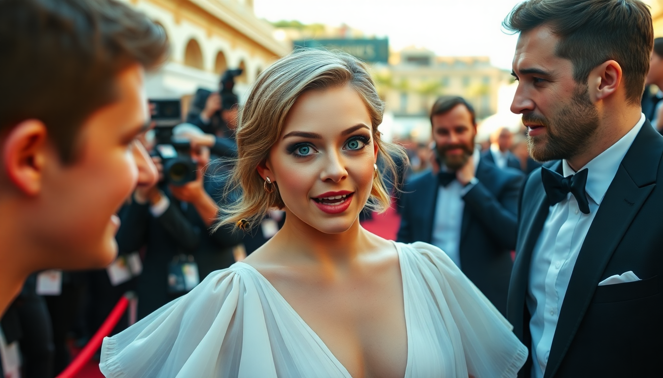 Emma Stone e l’ape sul red carpet di Cannes