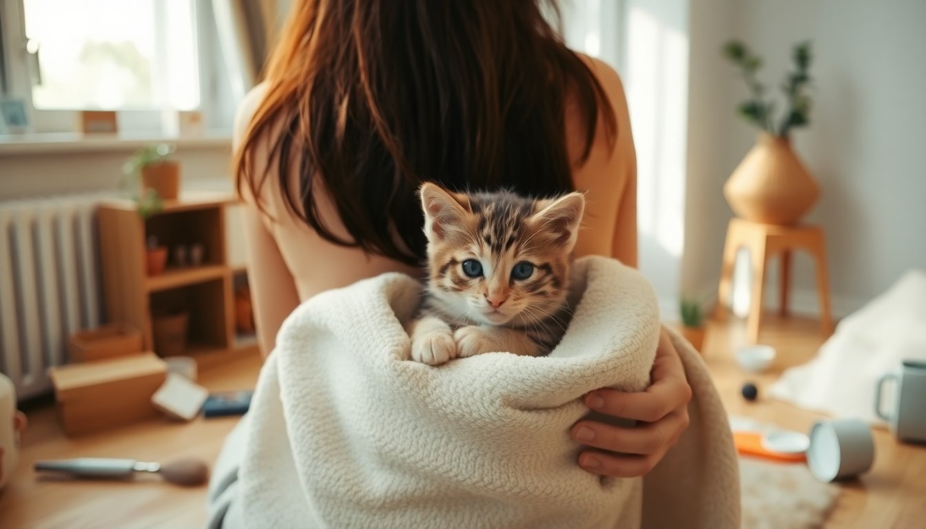 Clio MakeUp si commuove per il gattino salvato: un incontro emozionante