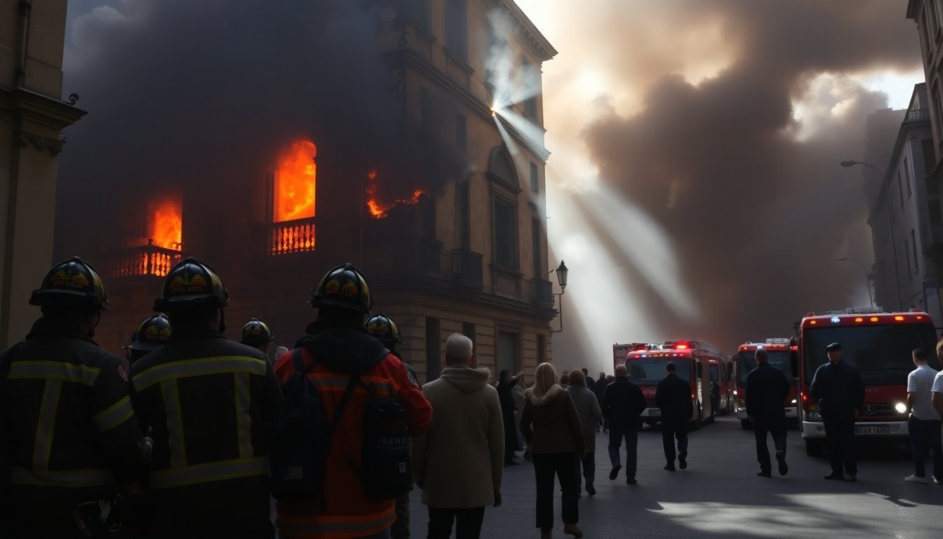 Incendio a Roma: evacuazioni e feriti lievi nel caos