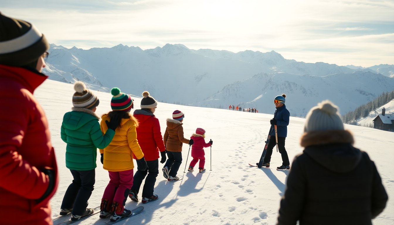 Mariano di Vaio e la sua famiglia: una magica avventura sulla neve in Svizzera