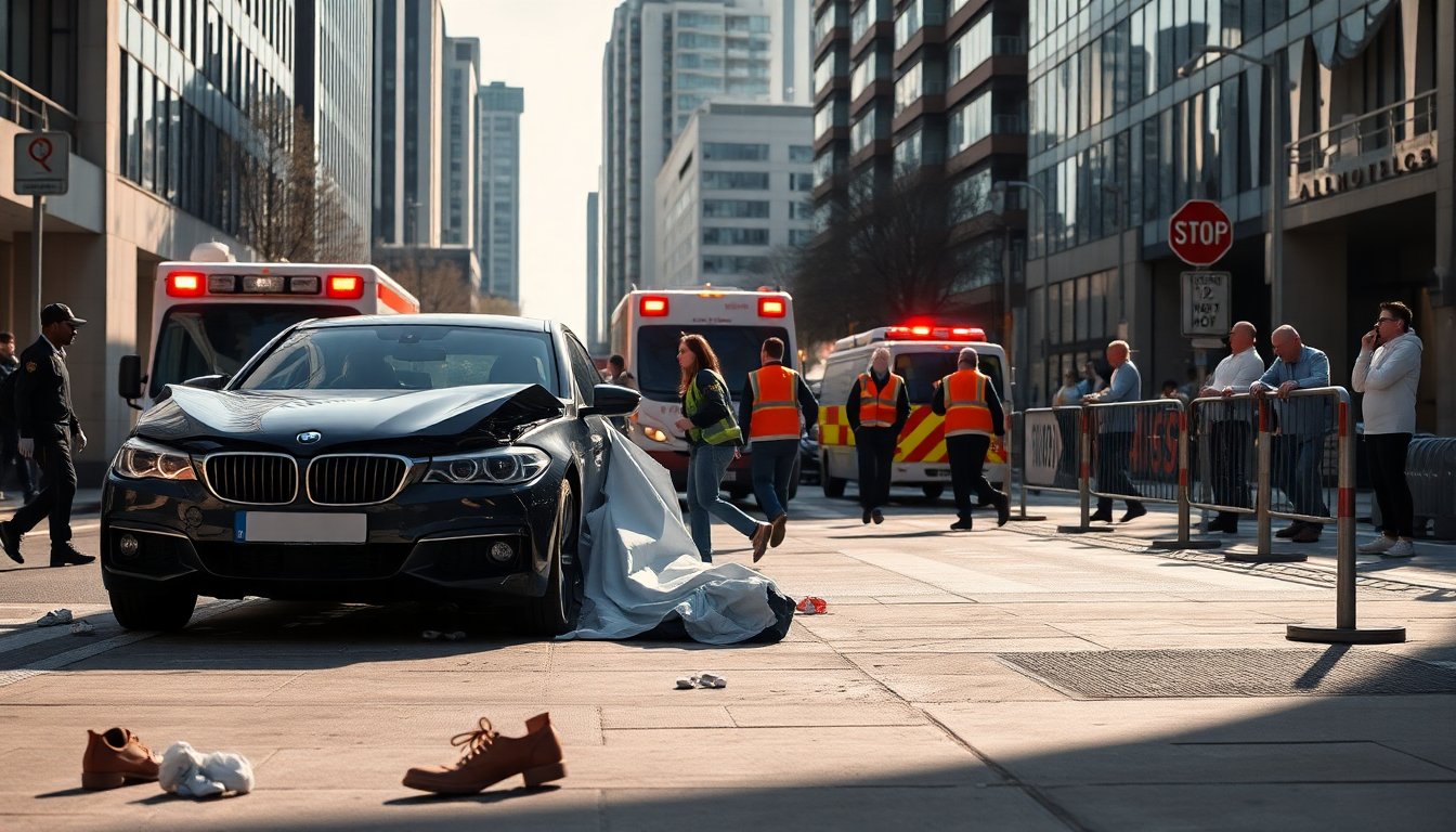 Grave incidente in centro: pedoni travolti da un’auto