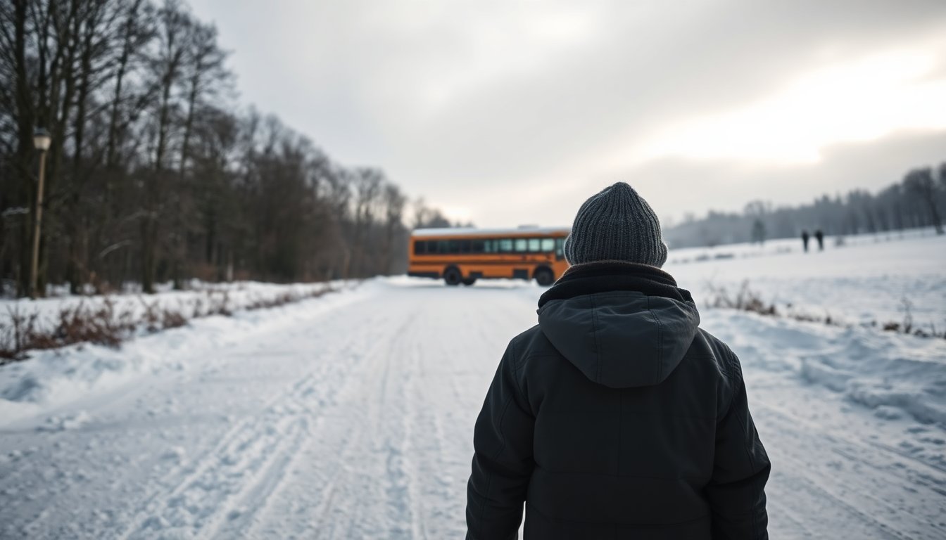 Incidente scuolabus: ragazzino costretto a camminare nel freddo intenso