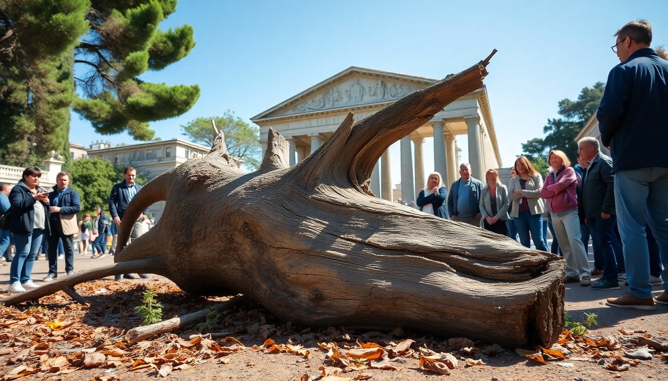 Incidente ai Fori Imperiali di Roma: Albero crolla e ferisce tre persone, ecco cosa è successo
