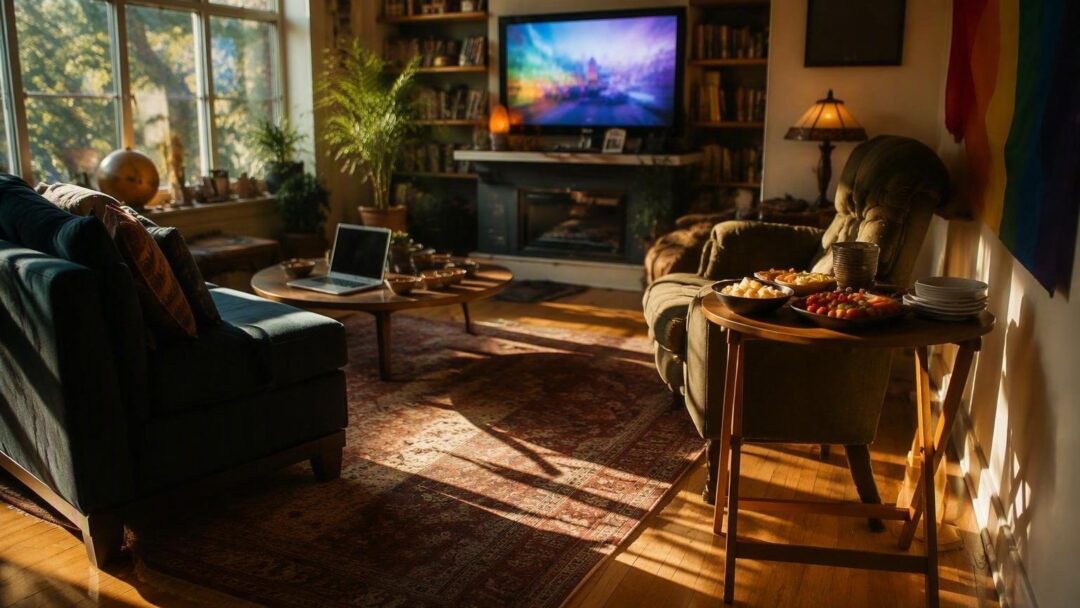 Come organizzare un watch party queer-friendly a casa: inviti, regole soft, snack e playlist con streaming sincronizzato