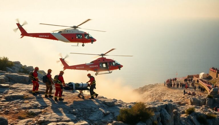 Giovane colto da malore durante le celebrazioni a Roccaporena: intervento dell’elisoccorso