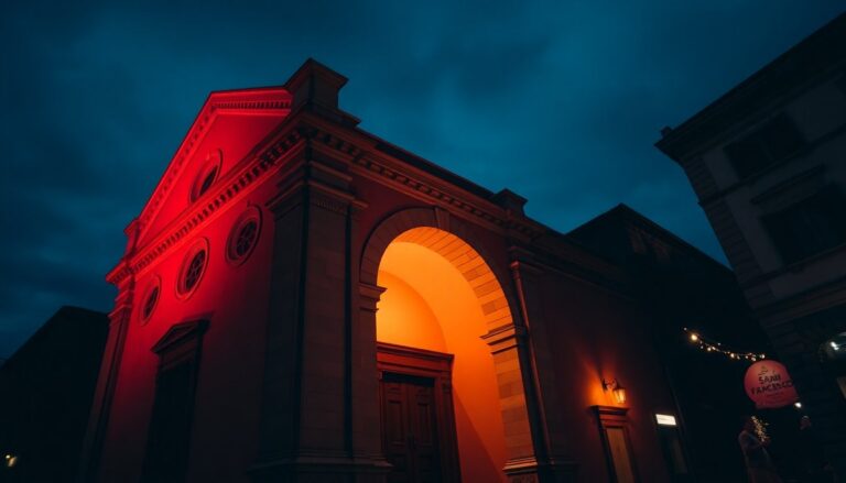 Assisi: la facciata della Basilica di San Francesco si accende in onore dei donatori di sangue