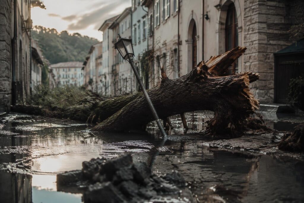 Nubifragio a Perugia: alberi caduti e strade allagate, il bilancio dei danni